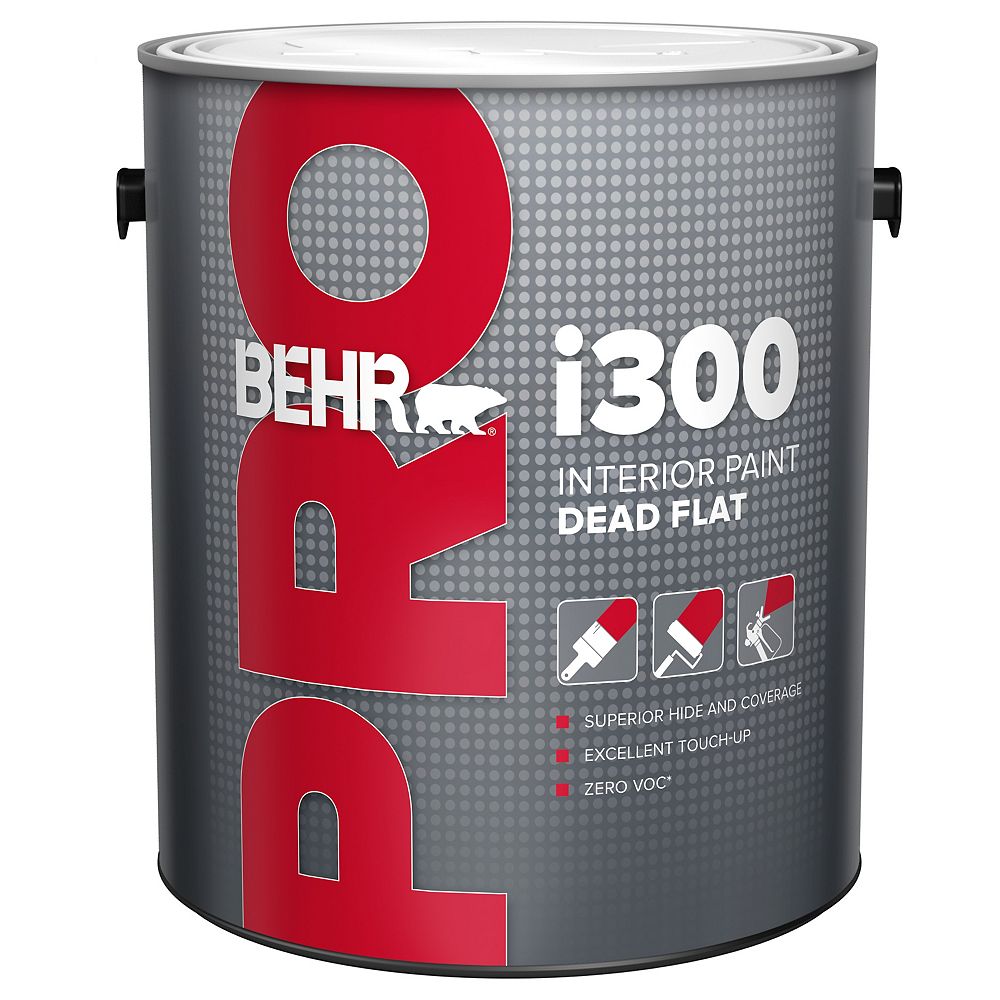 Behr Pro i300 Series, Interior Paint Dead Flat Medium Base, 3.79 L