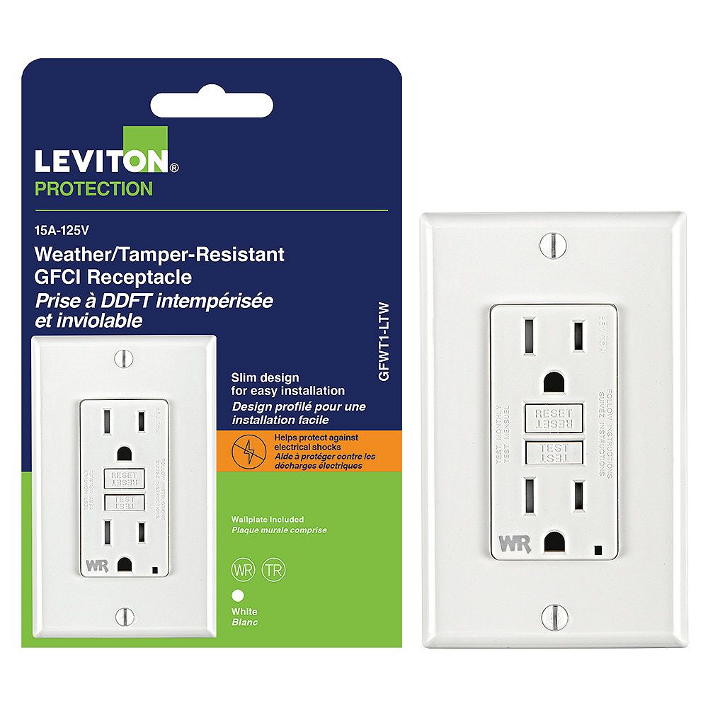 Leviton Decora Prise A Ddft Inviolable Et Intemperisee Smartlockpro Pour Utilisation Exter Home Depot Canada