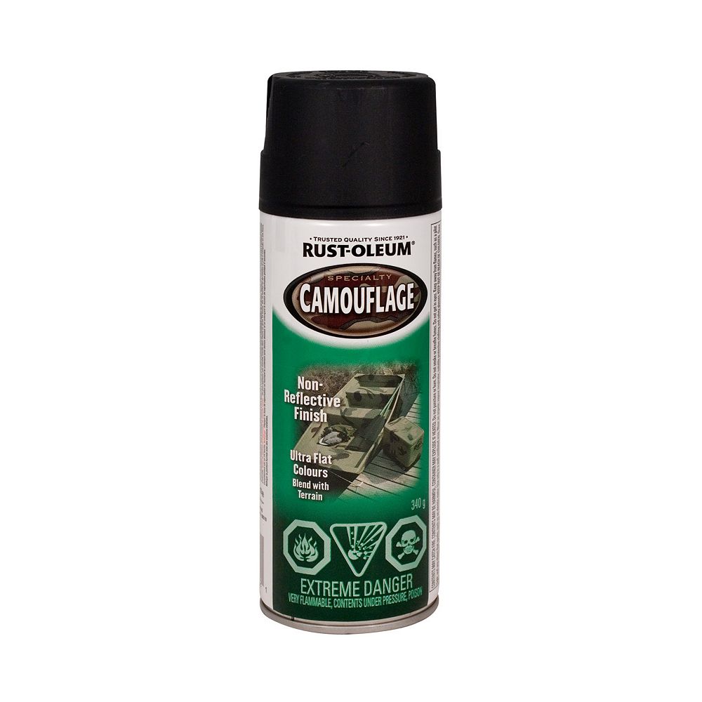 RustOleum Specialty Camouflage Paint in Matte Black, 340 G Aerosol