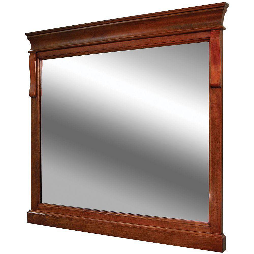 Foremost Naples 36inch x 32inch Wall Mirror in Warm Cinnamon The