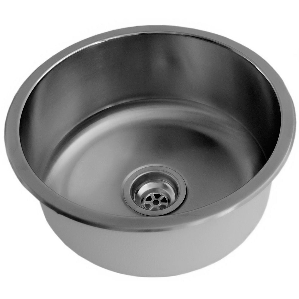 AcriTec Stainless Steel Round Bar Sink, Single Bowl The Home Depot