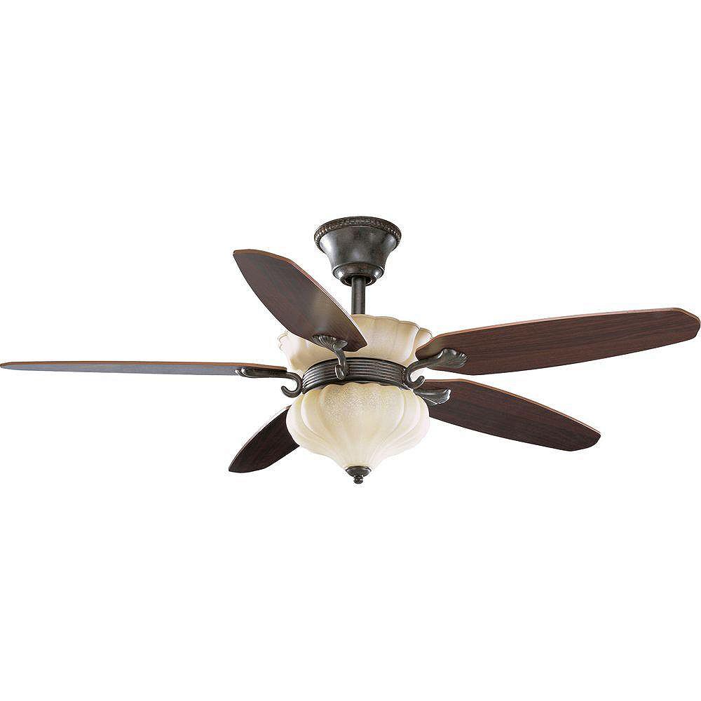 Progress Lighting 52 In. Le Jardin Collection Espresso Ceiling Fan The Home Depot Canada