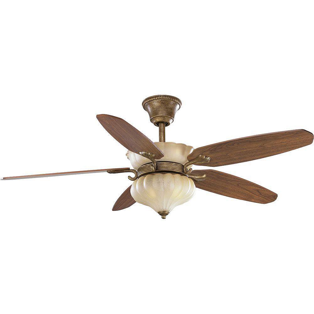 Progress Lighting 52 In. Le Jardin Collection Biscay Crackle Ceiling Fan The Home Depot Canada