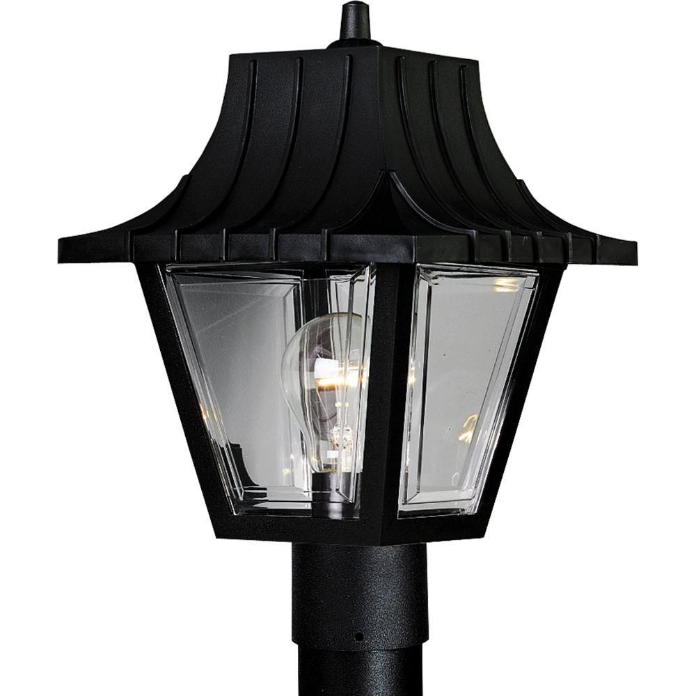 Progress Lighting Mansard Collection Outdoor Textured Black Post ...