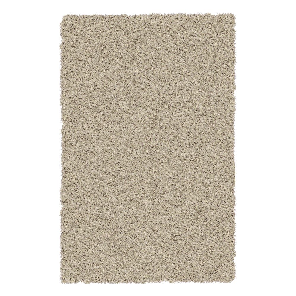 Lanart Rug ShagALiscious Beige Tan 6 ft. x 8 ft. Indoor Shag