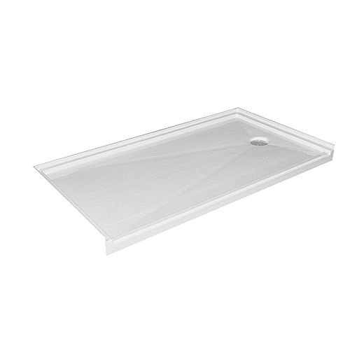 Glacier Bay 48 inch x 32 inch Acrylic Shower Base with Left Concealed Drain The Home Depot Canada