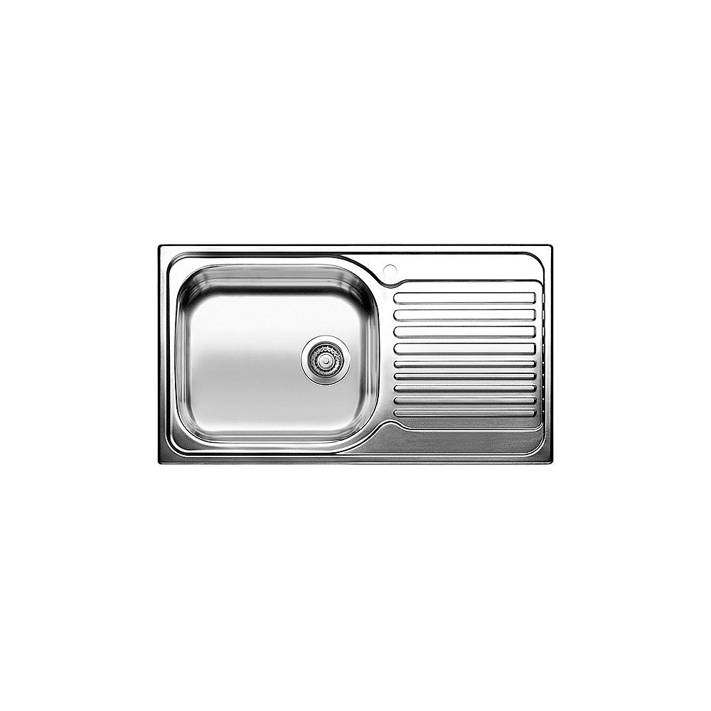 Blanco Drop In Single Bowl Stainless Steel Kitchen Sink With Drainboard Lh Bowl The Home Depot Canada