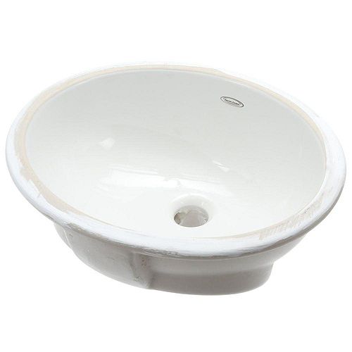 Ovalyn Undermount Bathroom Sink in White