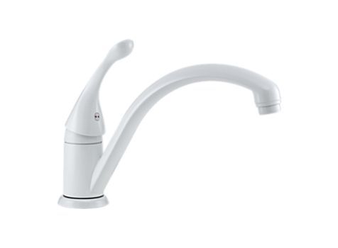 Delta Single Handle Kitchen Faucet White Finish The Home Depot Canada   P 1000690506 