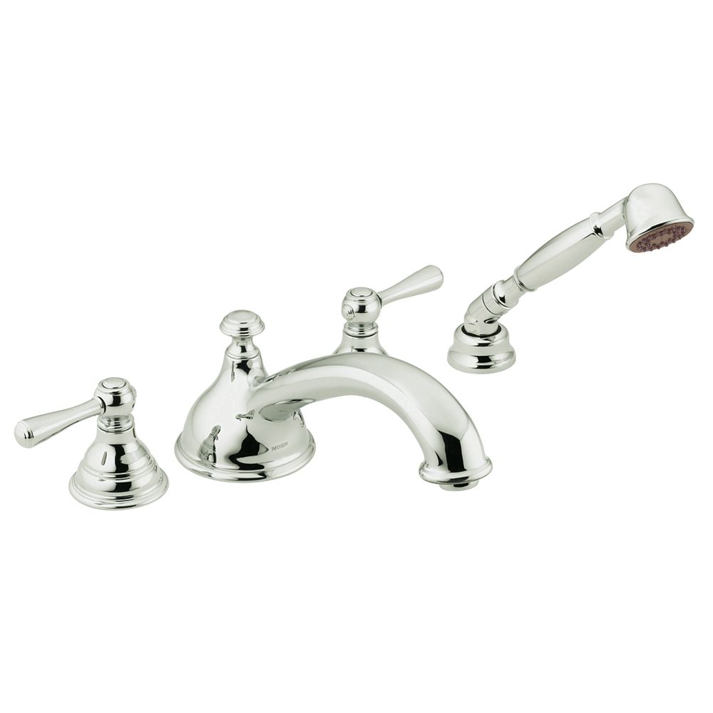 MOEN Kingsley Roman Bath Faucet with Hand Shower in Chrome ...