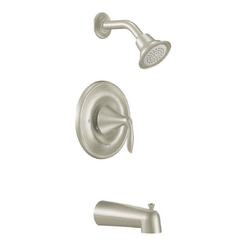 MOEN Eva 1Handle Tub and Shower Trim in Brushed Nickel (Valve Not Included) The Home Depot Canada