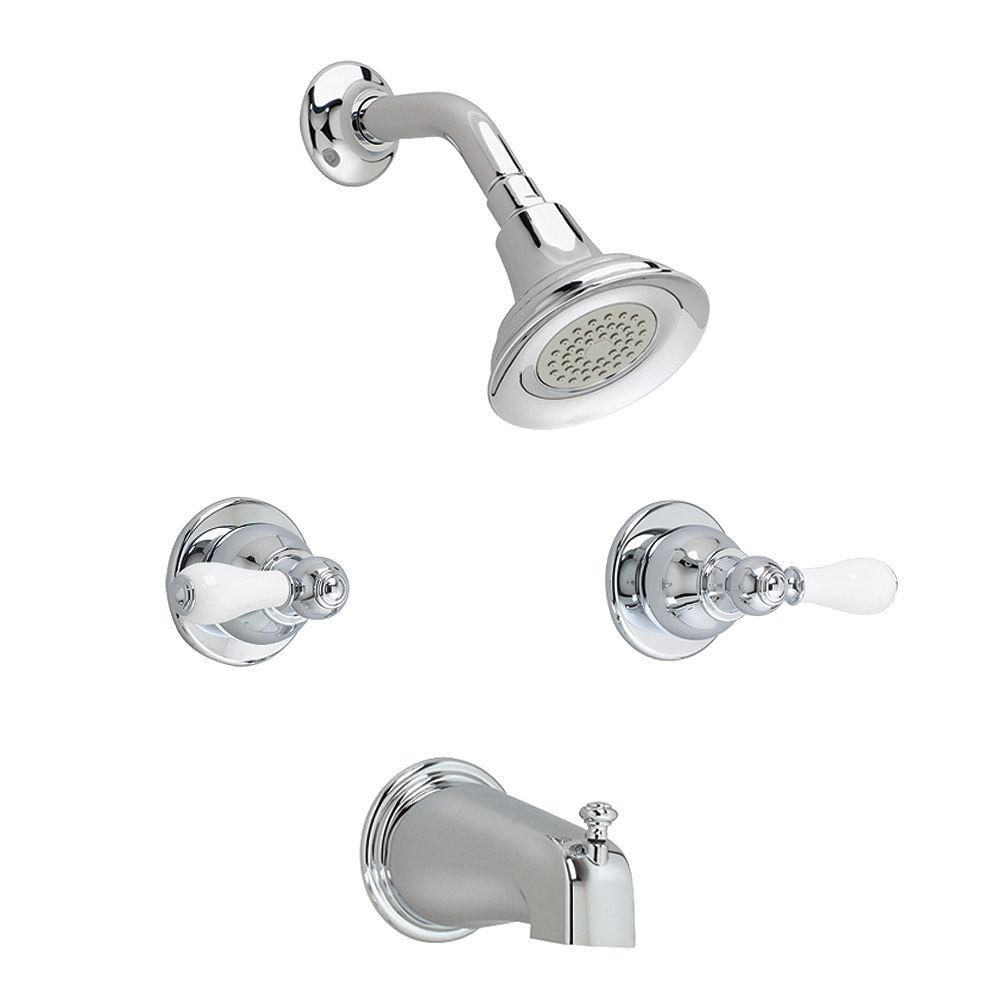 American Standard Hampton 2-Handle Bath/Shower Faucet Round in Polished ...