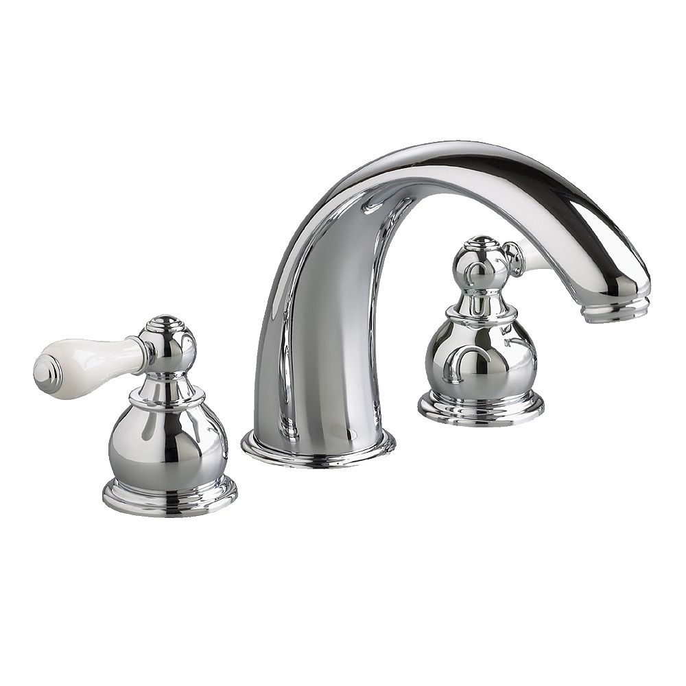 American Standard Hampton 2-Handle Deck-Mount Roman Bath Faucet with American Standard Two Handle Shower Faucet