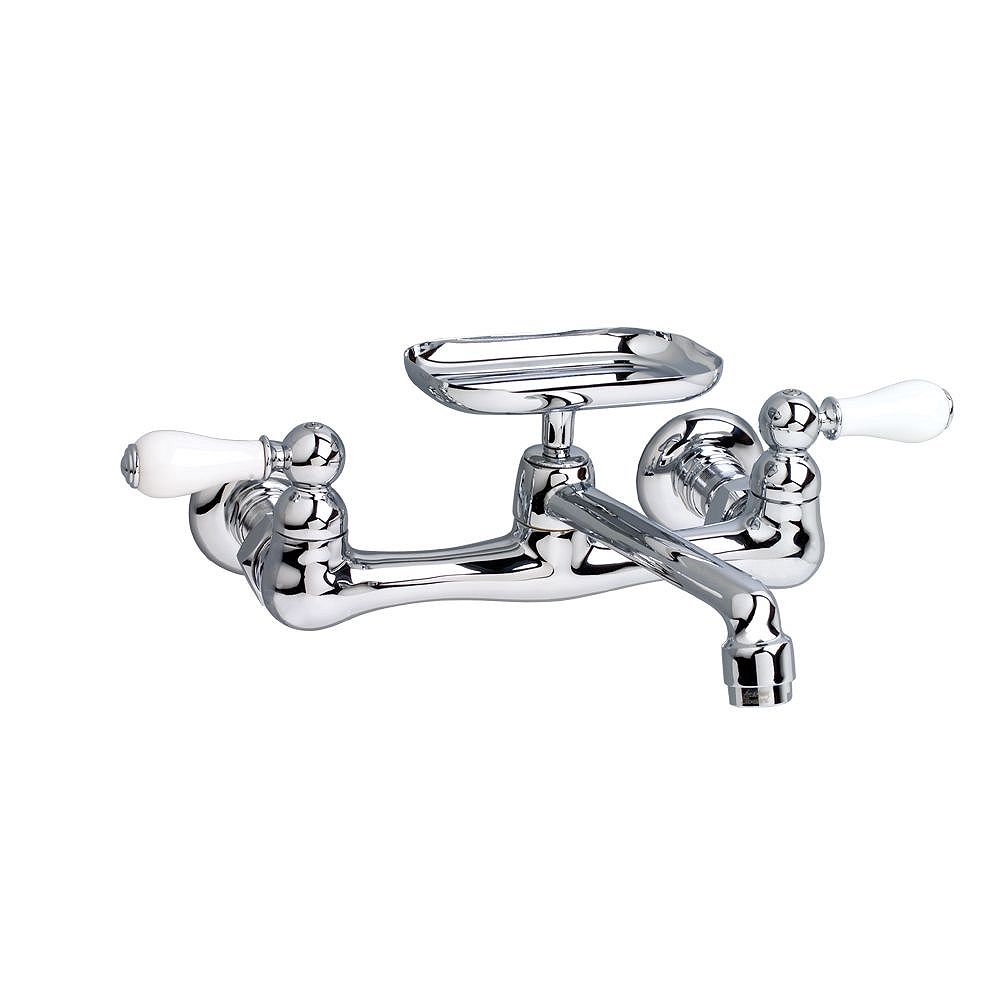 American Standard Heritage 2 Handle Wall Mount Kitchen Faucet In