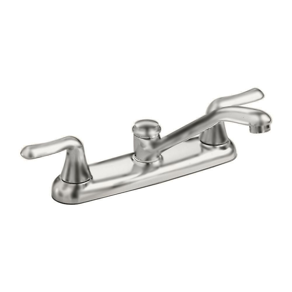 American Standard Colony Soft 2 Handle Kitchen Faucet In Satin Nickel The Home Depot Canada 2518