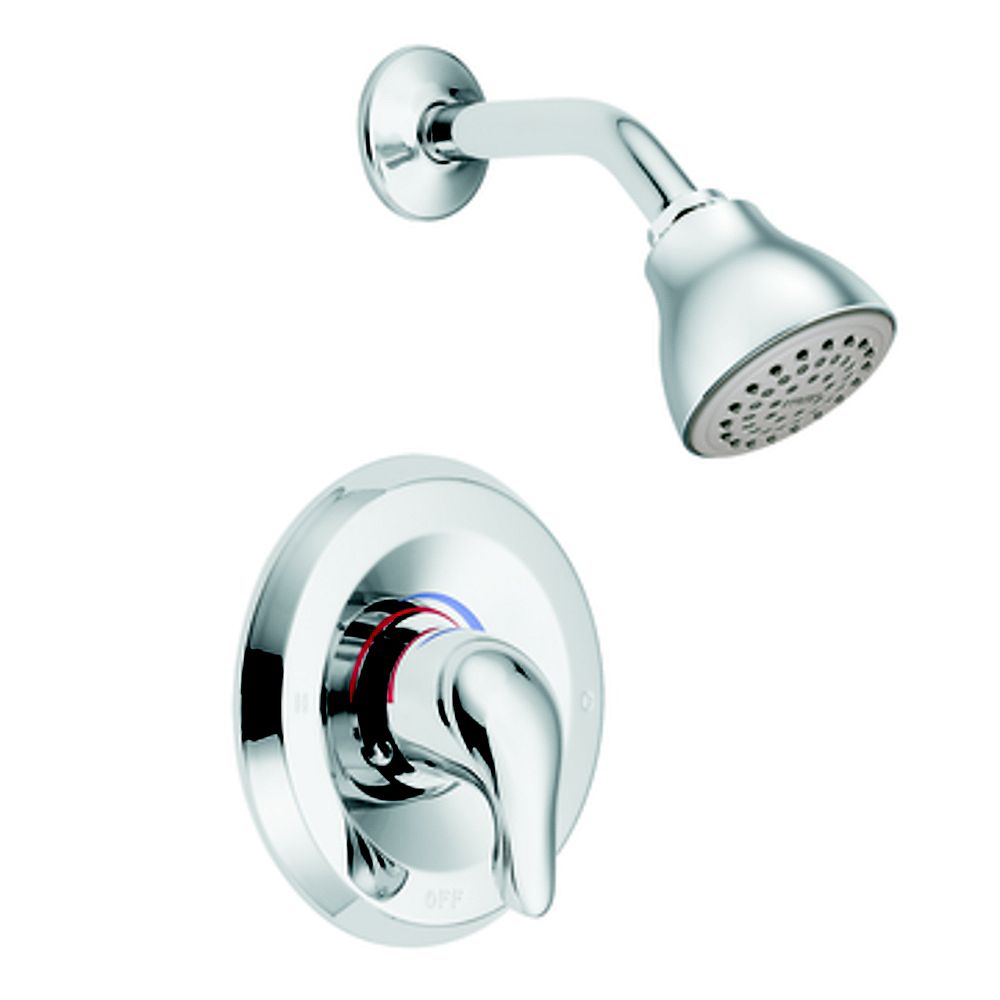 Moen Chateau Posi Temp Valve And Single Handle 1 Spray Shower Faucet With Valve In Chrome The Home Depot Canada