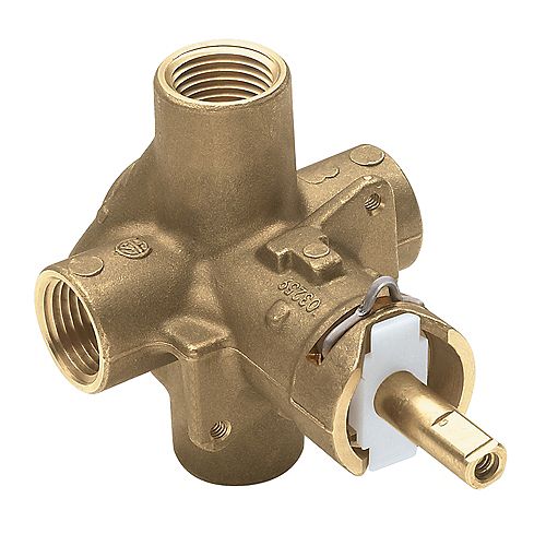 Brass Rough-In Posi-Temp Pressure-Balancing Cycling Tub and Shower Valve w/ 1/2-Inch IPS Connection