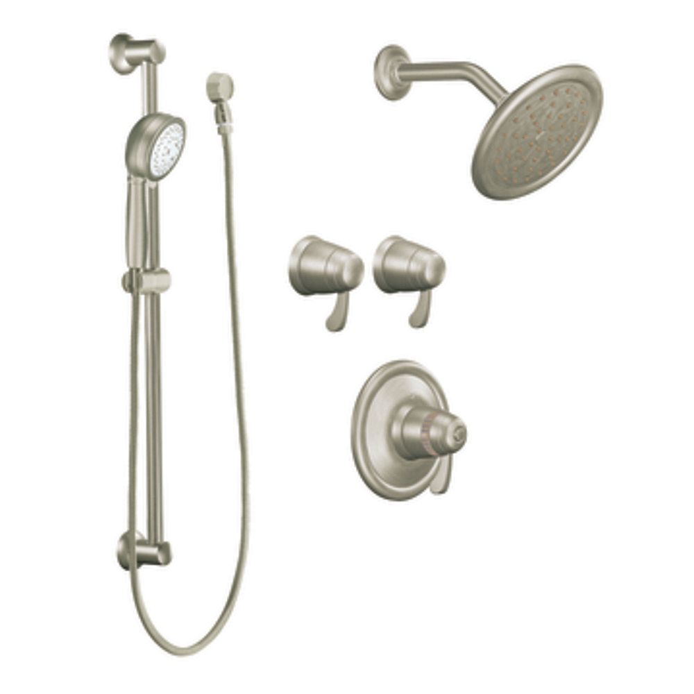 MOEN Exacttemp Vertical Spa in Brushed Nickel | The Home Depot Canada