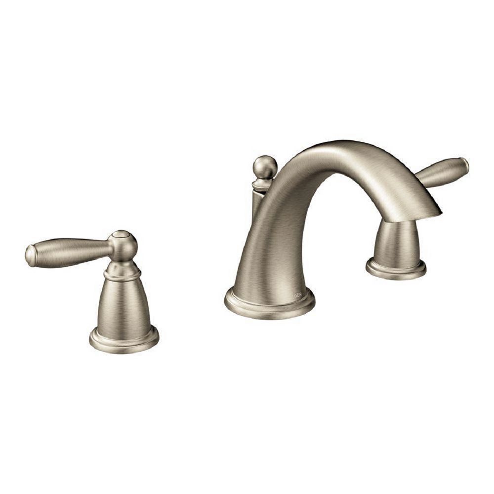 MOEN Brantford 2-Handle Deck-Mount Roman Tub Faucet Trim Kit in Brushed ...