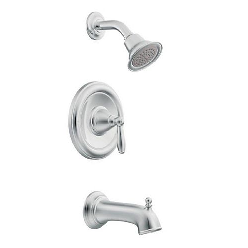 Brantford Single-Handle 1-Spray Posi-Temp Tub and Shower Faucet Trim Kit in Chrome (Valve Not Included)