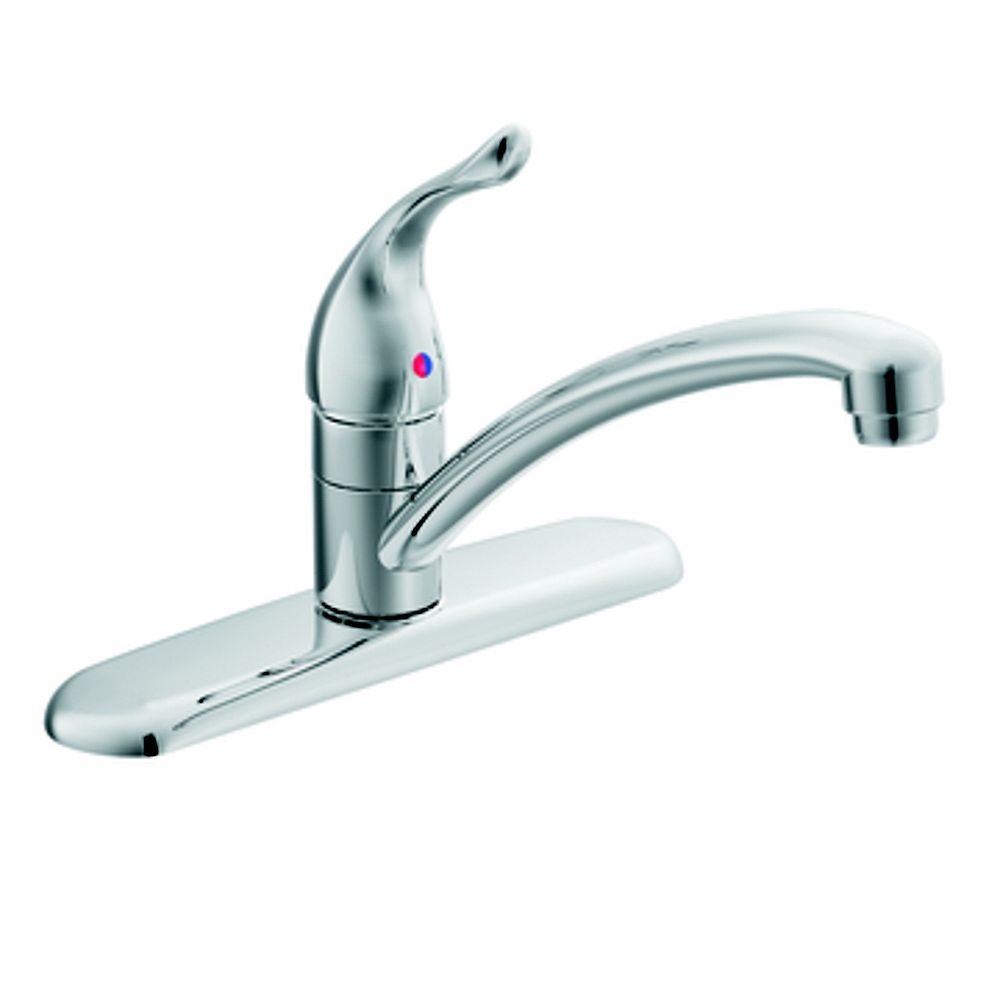 Moen Chateau Low Arc Single Handle Standard Kitchen Faucet In Chrome The Home Depot Canada