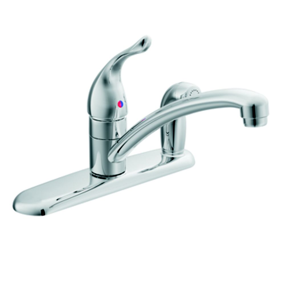 MOEN Chateau Single Handle Standard Kitchen Faucet With Side Sprayer On   P 1000692096 