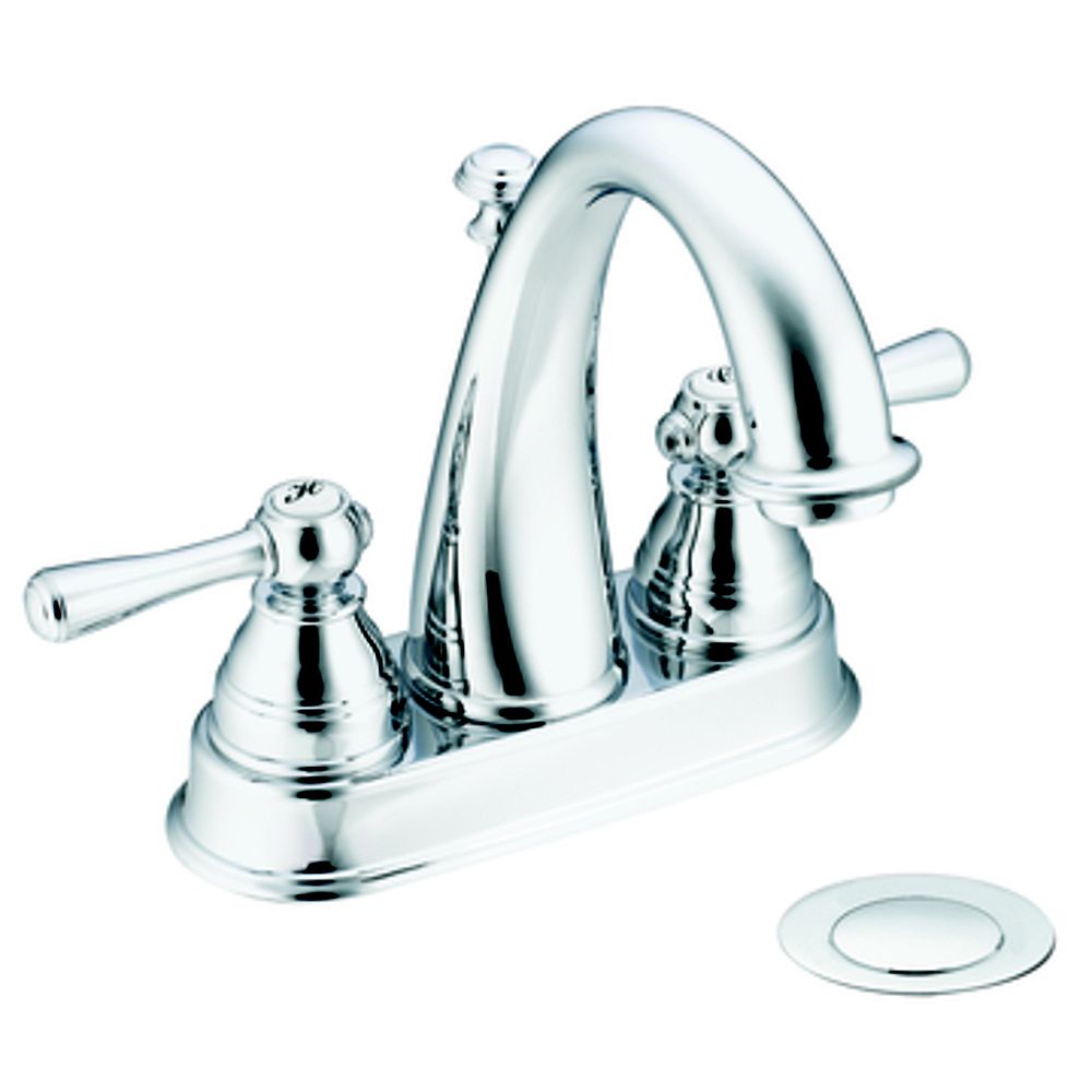 MOEN Kingsley 4inch Centerset 2Handle HighArc Bathroom Faucet in
