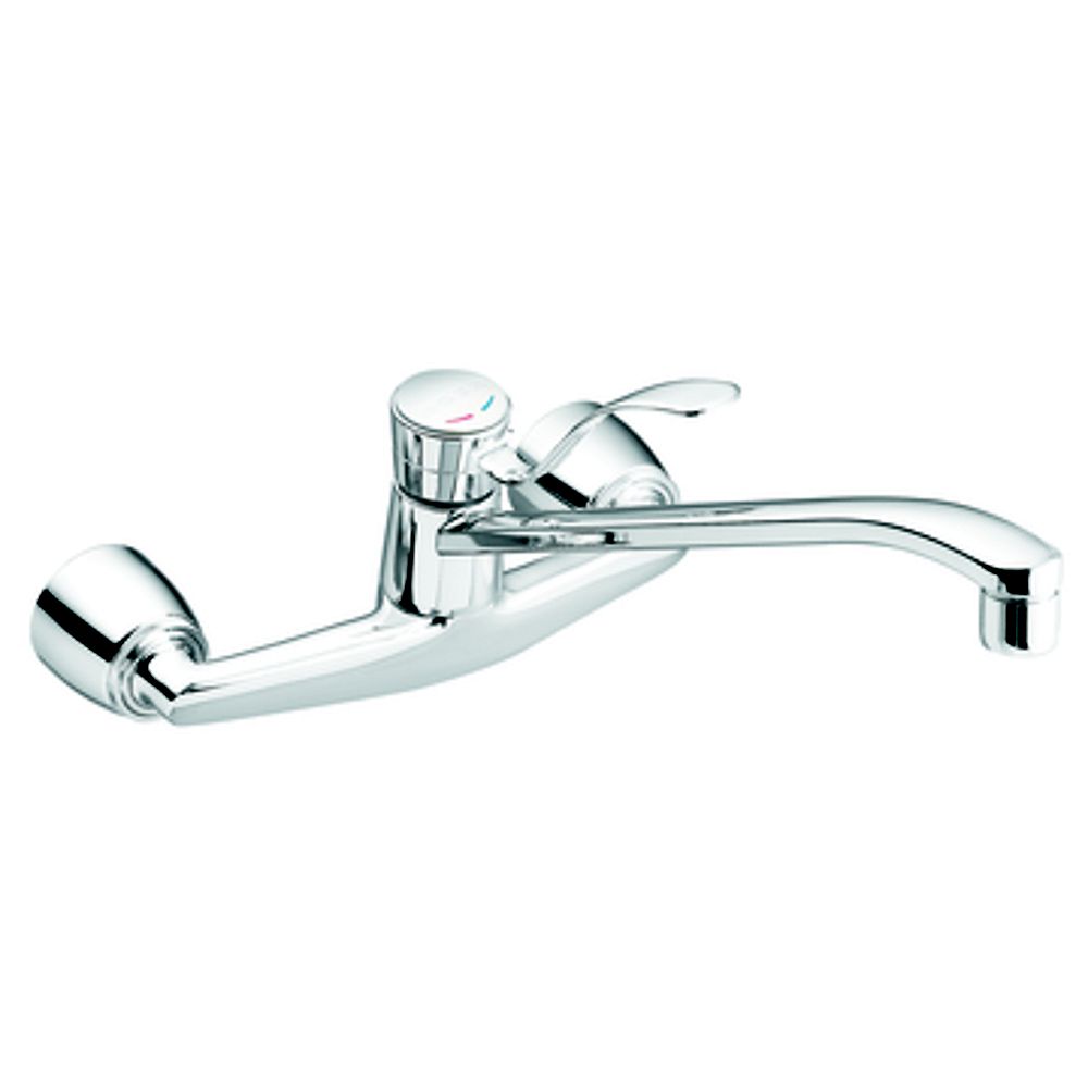 Moen Commercial 1 Handle Wall Mount Kitchen Faucet Chrome Finish The Home Depot Canada