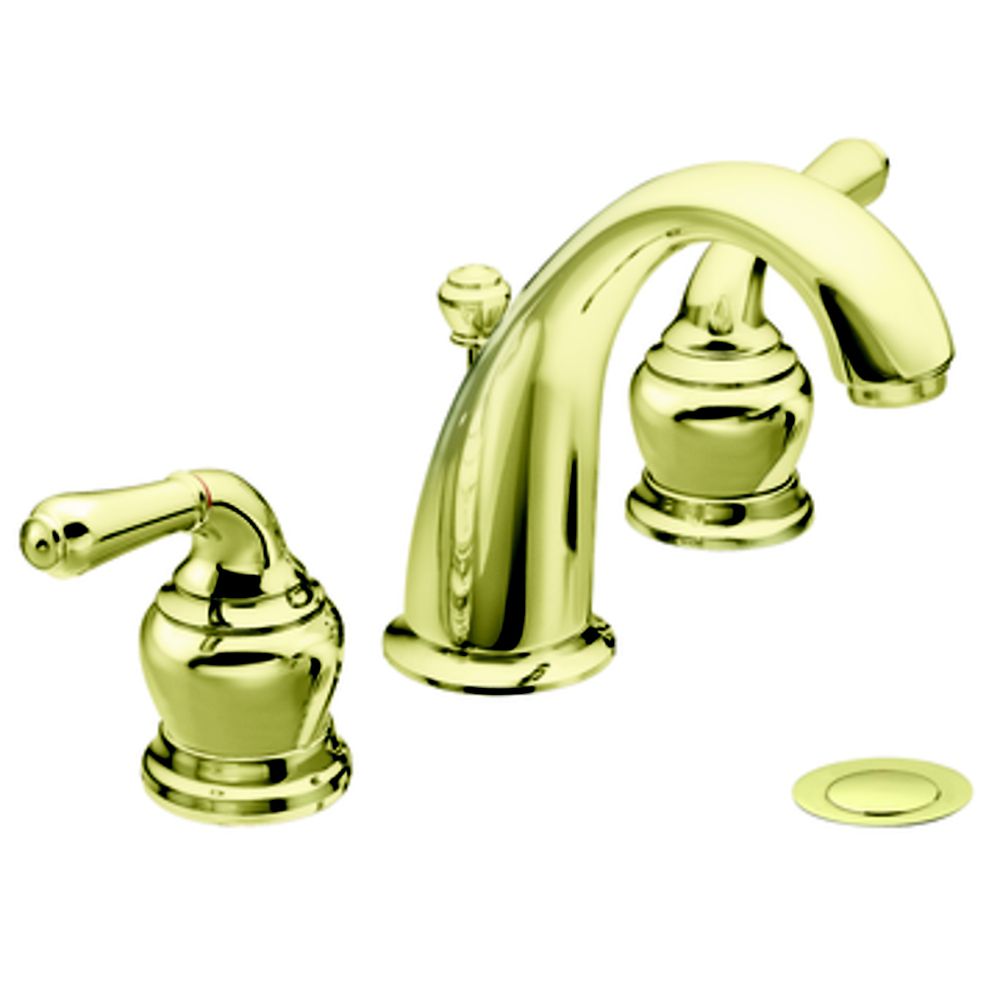 MOEN Monticello Widespread 2 Handle Bathroom Faucet In Polished Brass   P 1000692244 