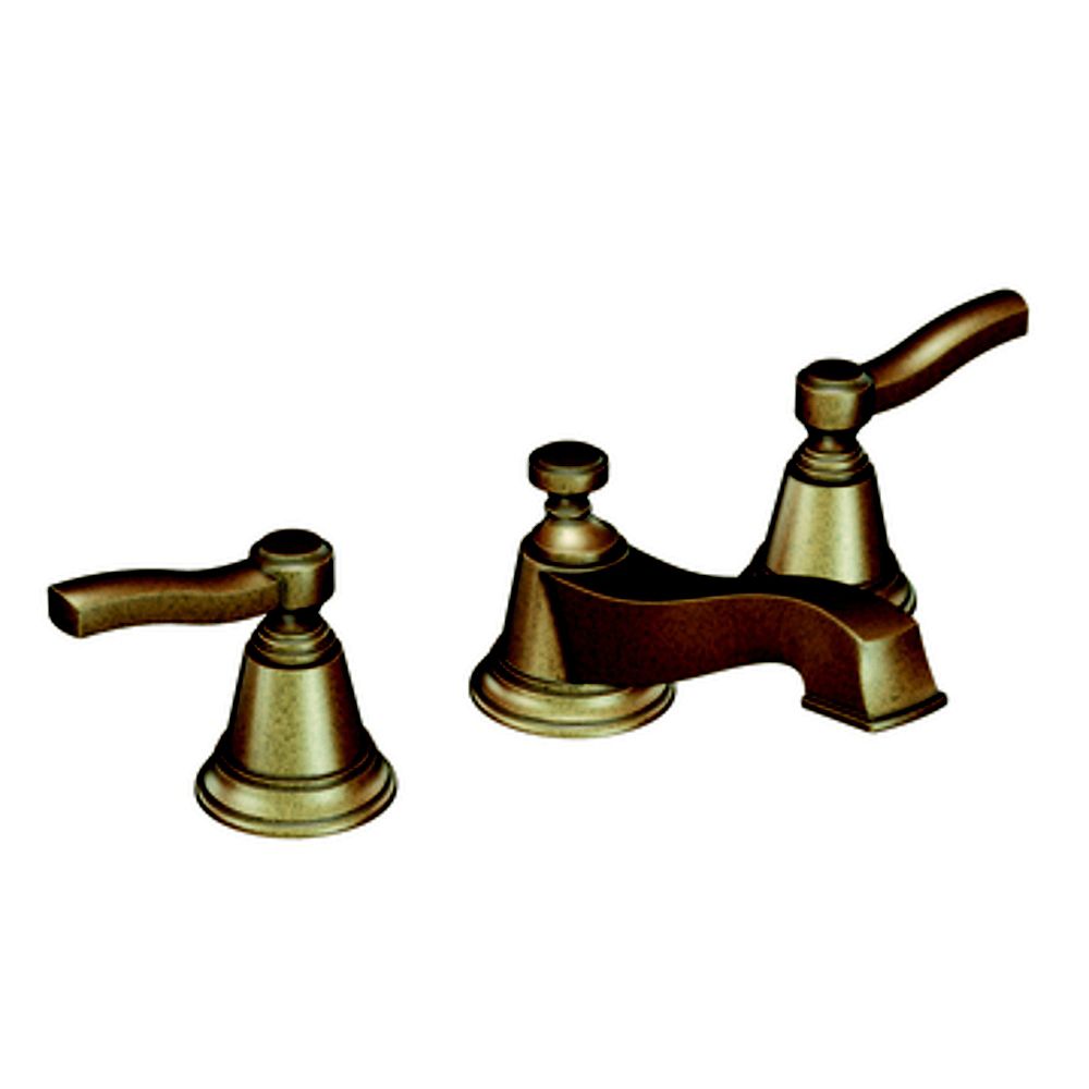 MOEN 2Handle LowArc Bathroom Faucet in Antique Bronze Finish The
