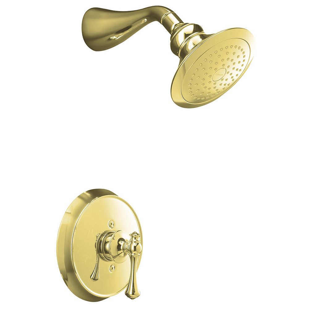 Kohler Revival Rite Temp Pressure Balancing Shower Faucet In Vibrant Polished Brass The Home Depot Canada