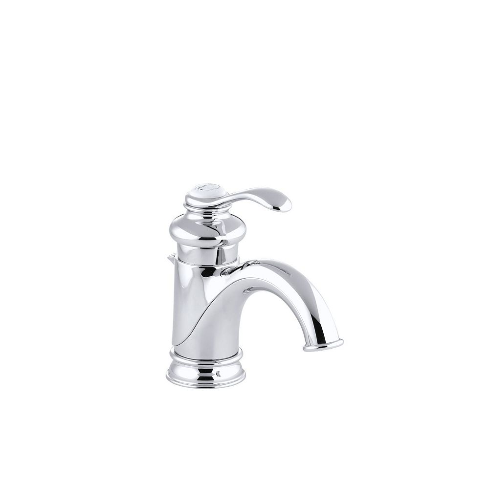 Kohler Fairfax Single Hole Single Handle Mid Arc Bathroom Vessel Sink Faucet In Polished C The Home Depot Canada