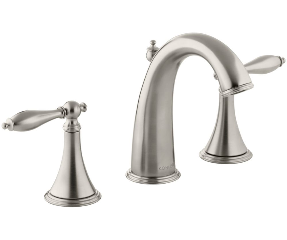 KOHLER Finial R Widespread Bathroom Sink Faucet With Lever Handles   P 1000692674 