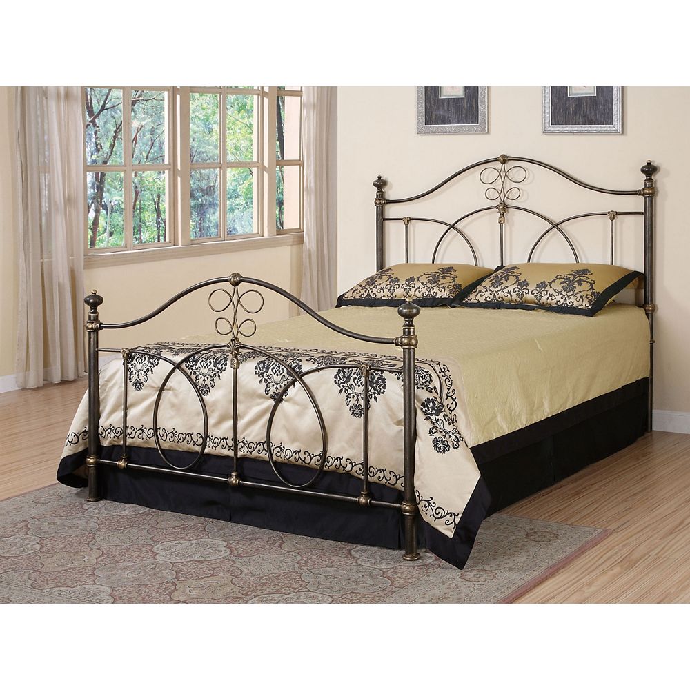 Powell Essex Brushed Black over Gold Queen Size Headboard or Footboard ...