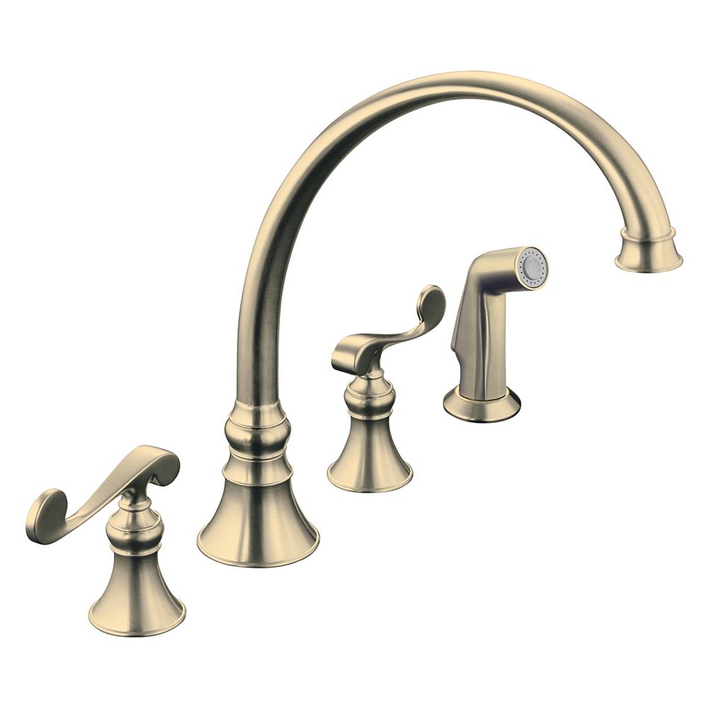 KOHLER Revival Kitchen Sink Faucet In Vibrant Brushed Bronze | The Home ...