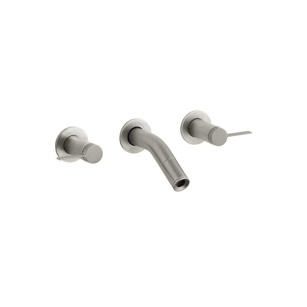 KOHLER Stillness(R) laminar widespread wallmount bathroom sink faucet