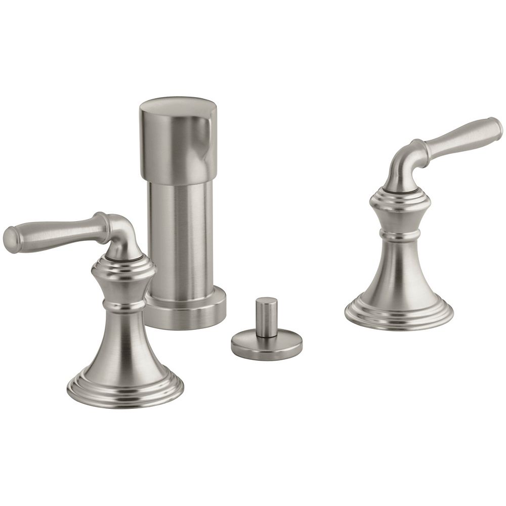 KOHLER Devonshire 2-Handle Bidet Faucet with Vertical Spray in Brushed