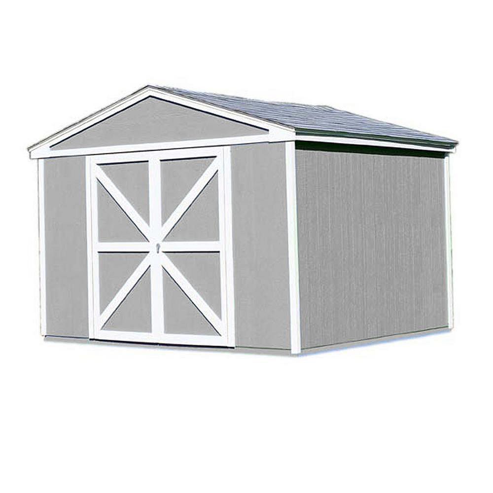 Handy Home Products Somerset 10 ft. x 12 ft. Storage Building Kit with ...