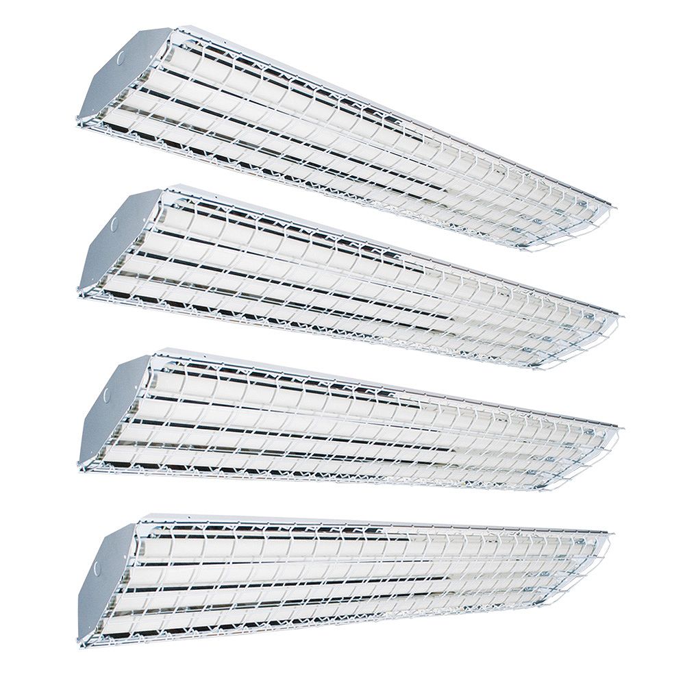 Efficient Lighting Value Pack of High Bay 4 Lamp Powder Coated White T8