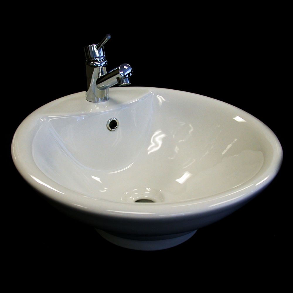 Acri Tec 19 Inch X 750 Inch X 19 Inch Circular Ceramic Bathroom Sink The Home Depot Canada