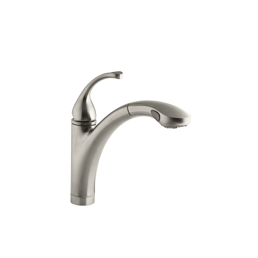 KOHLER Forté Single Handle Bar Faucet in Vibrant Brushed Nickel The