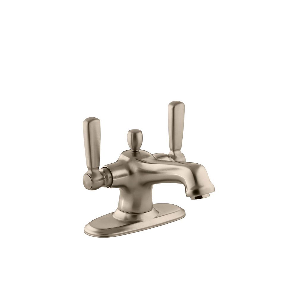 Kohler Bancroftr Monoblock Single Hole Bathroom Sink Faucet With Escutcheon And Metal Le The Home Depot Canada