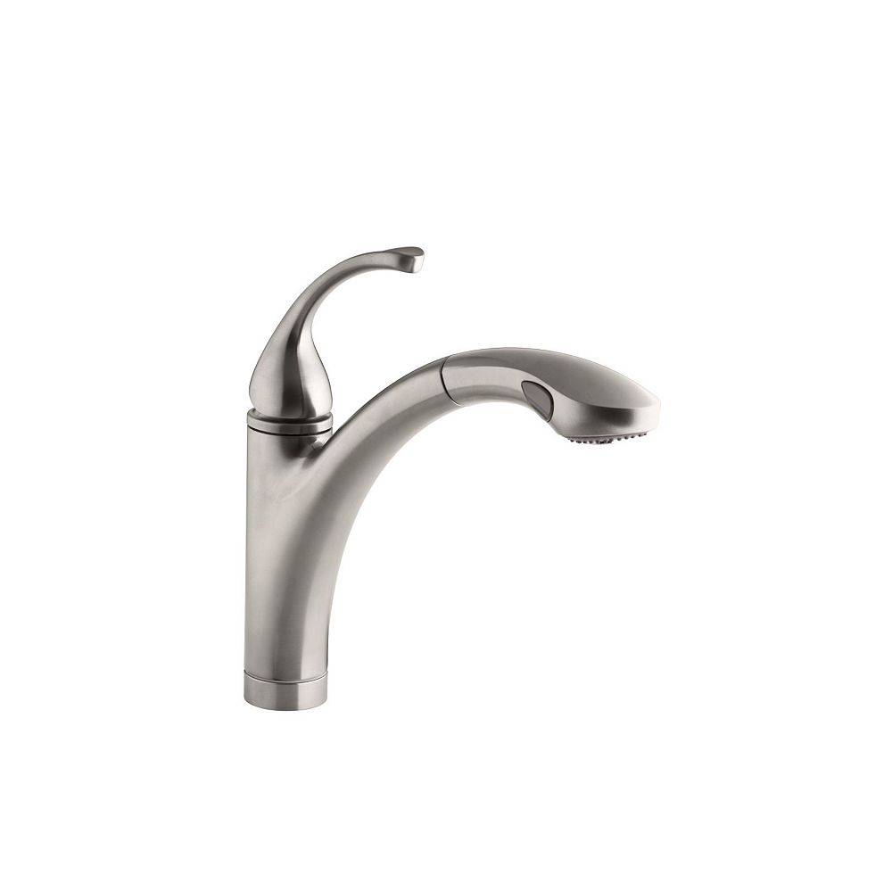 Kohler Forte Single Control Pullout Kitchen Sink Faucet With Color Matched Sprayhead And L The Home Depot Canada