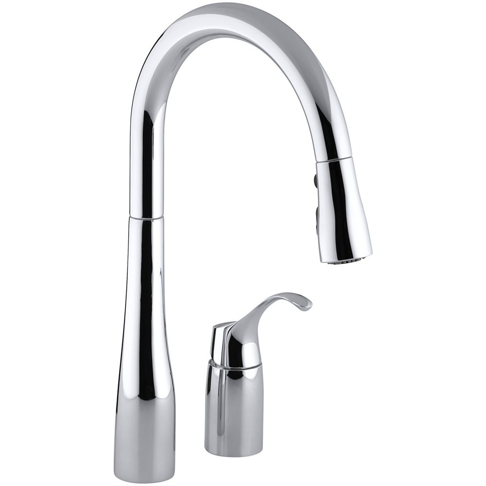 Kohler Simplice Pull Down Kitchen Sink Faucet In Polished Chrome The Home Depot Canada