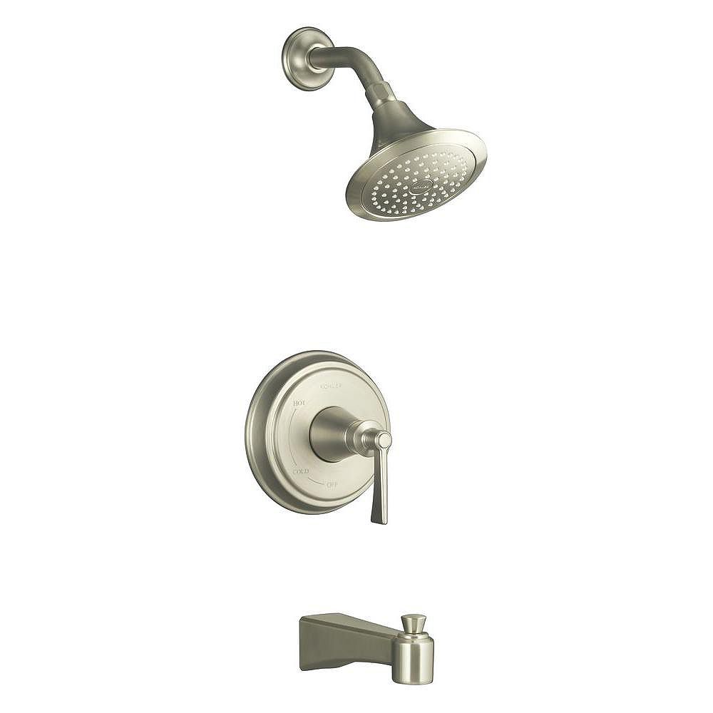 KOHLER Archer Bath/Shower Faucet in Vibrant Brushed Nickel | The Home ...