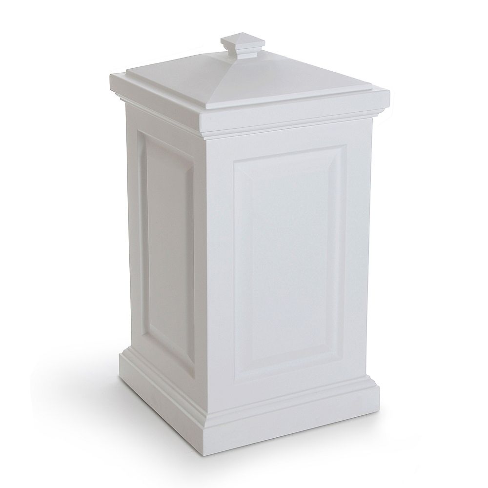 Mayne Berkshire 6 cu. ft. Outdoor Storage Bin in White The Home Depot