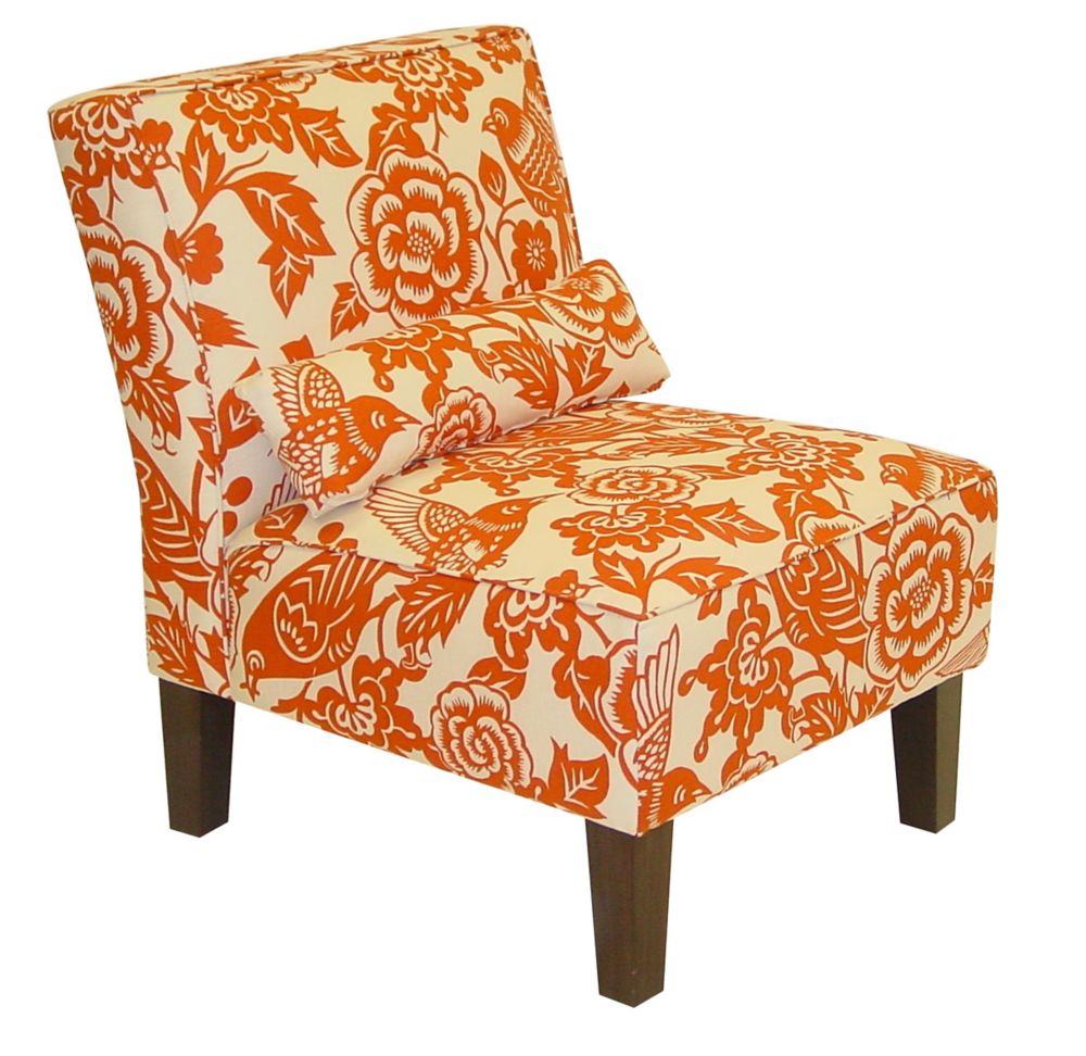 Skyline Furniture Traditional Slipper Cotton Armless Accent Chair In   P 1000694330 