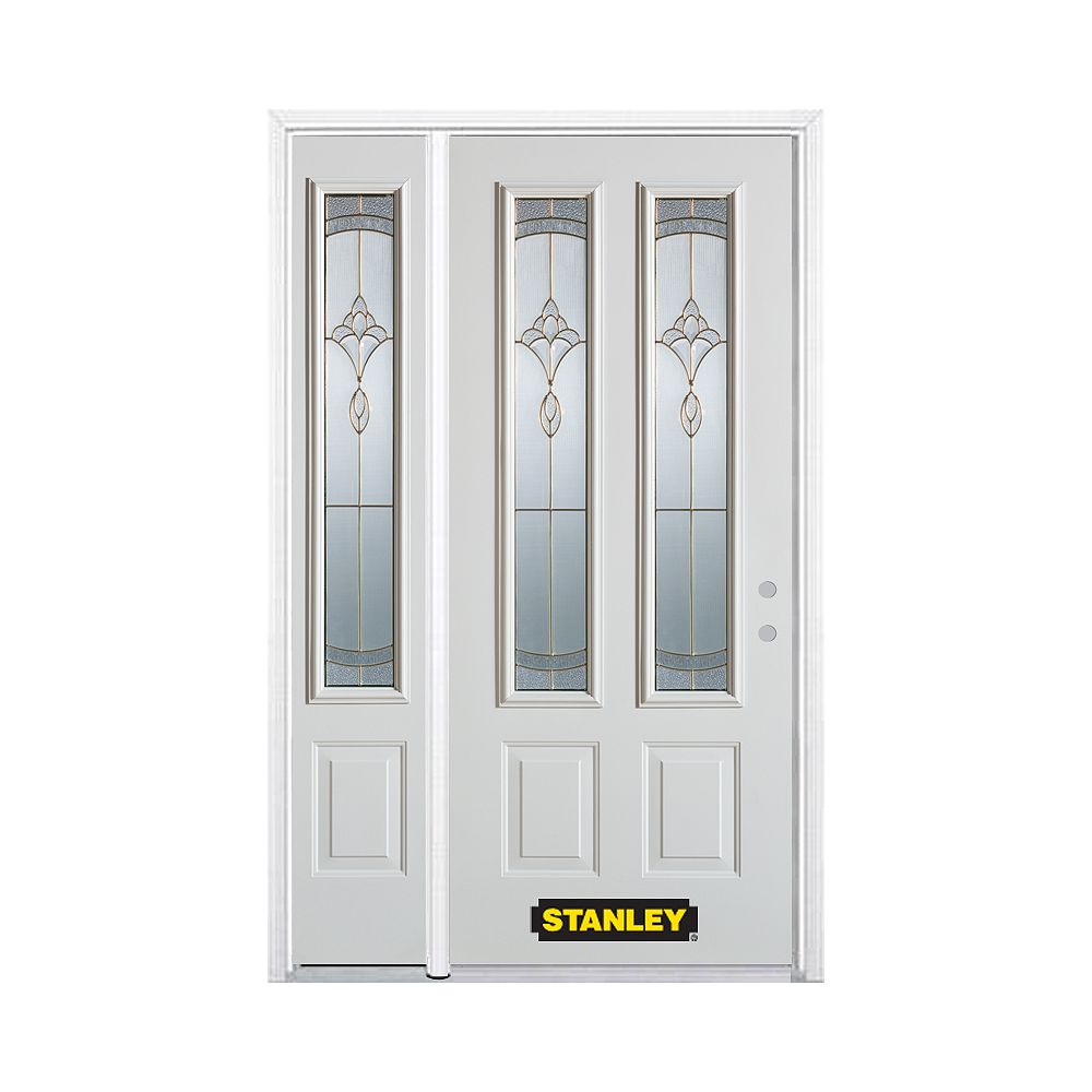 STANLEY Doors 52.75 inch x 82.375 inch Karina Brass 2Lite