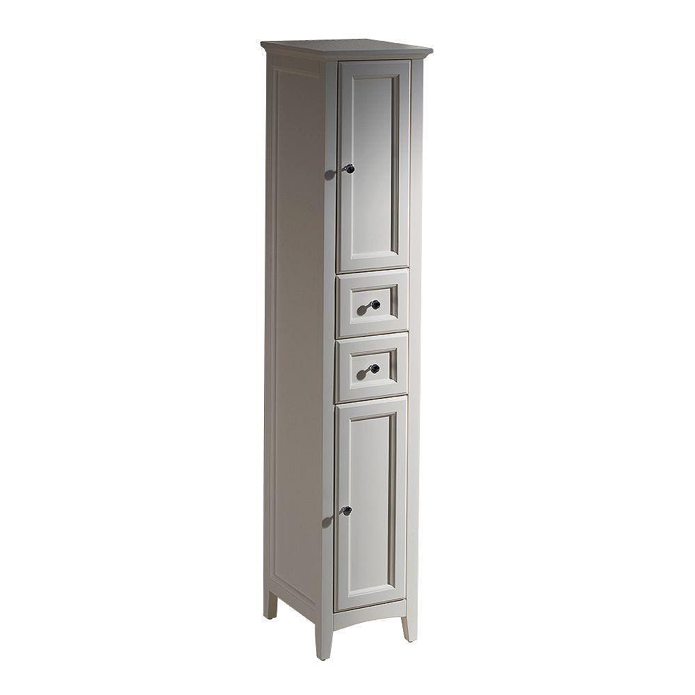 Fresca Grande Armoire A Linge De Salle De Bain Blanc Antique Oxford Home Depot Canada