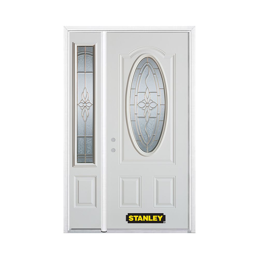 STANLEY Doors 48.25 inch x 82.375 inch Trellis Brass 3/4